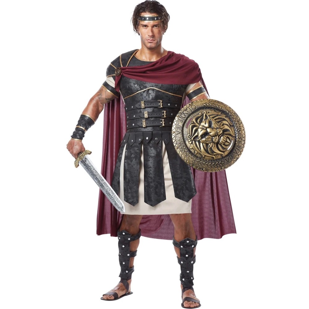 California Costumes Roman Gladiator Men Small 38-40 Black *see description *
